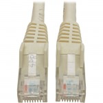 Tripp Lite Cat6 Gigabit Snagless Molded UTP Patch Cable (RJ45 M/M), White, 6 ft N201-006-WH