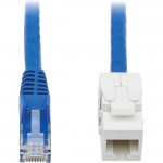 Tripp Lite Cat6 Keystone Jack Cable Assembly, RJ45 M/F, 18 in., Blue N237-F18N-WHSH