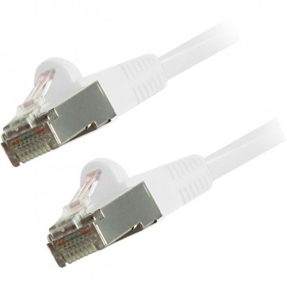 Comprehensive Cat6 Snagless Shielded Ethernet Cables, White, 100ft CAT6STP-100WHT