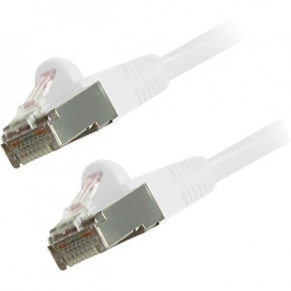 Comprehensive Cat6 Snagless Shielded Ethernet Cables, White, 10ft CAT6STP-10WHT