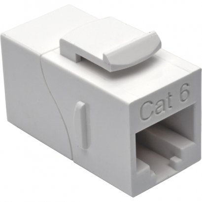 Cat6 Straight-Through Modular In-Line Snap-In Coupler (RJ45 F/F), White N235-001-WH