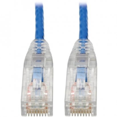 Tripp Lite Cat6 UTP Patch Cable (RJ45) - M/M, Gigabit, Snagless, Molded, Slim, Blue, 7 ft N201-S07-BL