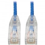 Tripp Lite Cat6 UTP Patch Cable (RJ45) - M/M, Gigabit, Snagless, Molded, Slim, Blue, 7 ft N201-S07-BL