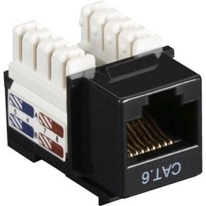 Black Box CAT6 Value Line Keystone Jack, Black CAT6J-BK