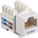 Black Box CAT6 Value Line Keystone Jack, White CAT6J-WH