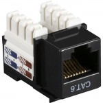 Black Box CAT6 Value Line Keystone Jack, Black, 25-Pack CAT6J-BK-25PAK