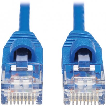 Tripp Lite Cat6a 10G Snagless Molded Slim UTP Network Patch Cable (M/M), Blue, 10 ft N261-S10-BL