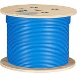 Black Box CAT6A 500-MHz Bulk Cable - F/UTP, Plenum, Solid, Blue, 1000-ft C6ABC51S-BL-1000