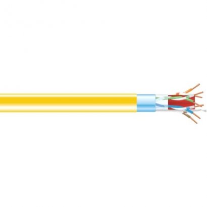 Black Box CAT6A 650-MHz Bulk Cable - Shielded, F/UTP, PVC, Solid, Yellow, 1000 ft C6ABC50S-YL-1000