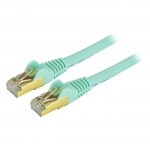 StarTech.com Cat6a Ethernet Patch Cable - Shielded (STP) - 3 ft., Aqua C6ASPAT3AQ