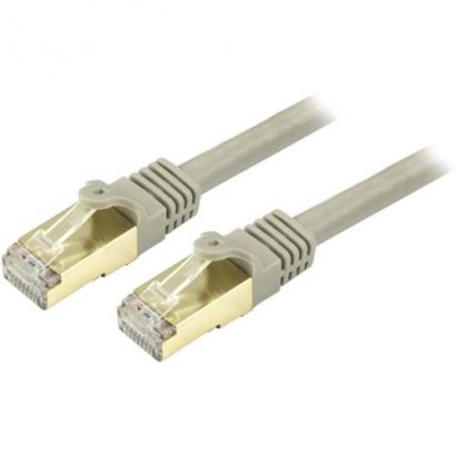 StarTech.com Cat6a Ethernet Patch Cable - Shielded (STP) - 12 ft., Gray C6ASPAT12GR