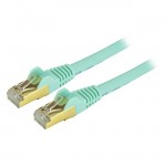 StarTech.com Cat6a Ethernet Patch Cable - Shielded (STP) - 7 ft., Aqua C6ASPAT7AQ