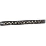 Black Box CAT6A Shielded Feed-Through Patch Panel, 24-Port, 1U C6AFP70S-24