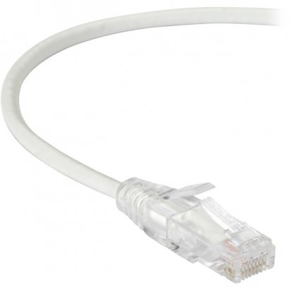 Black Box CAT6A UTP Slim-Net Patch Cable, 28AWG, 500-MHz, PVC C6APC28-WH-12