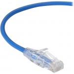 Black Box CAT6A UTP Slim-Net Patch Cable, 28AWG, 500-MHz, PVC C6APC28-BL-12