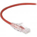 Black Box CAT6A UTP Slim-Net Patch Cable, 28AWG, 500-MHz, PVC C6APC28-RD-20