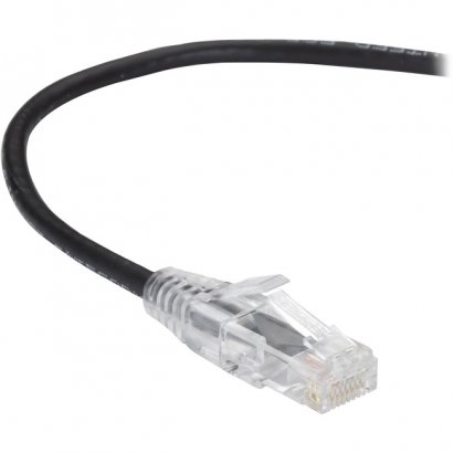 Black Box CAT6A UTP Slim-Net Patch Cable, 28AWG, 500-MHz, PVC C6APC28-BK-15