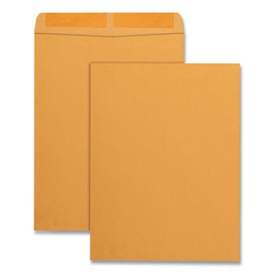 Quality Park QUA41667 Catalog Envelope, #13 1/2, Square Flap, Gummed Closure, 10 x 13, Brown Kraft, 100/Box QUA41667