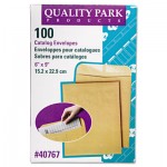 Quality Park Catalog Envelope, 6 x 9, Brown Kraft, 100/Box QUA40767