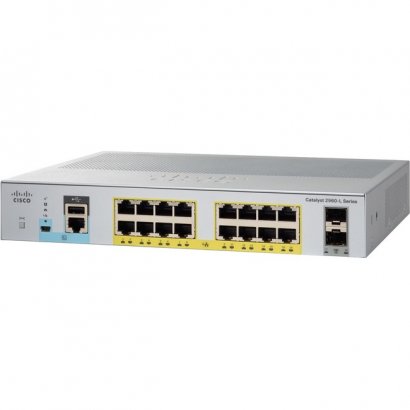 Cisco Catalyst Ethernet Switch - Refurbished WS-C2960L16PSLL-RF