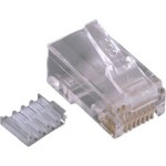 ENET Category 6 Modular Plug, for Solid Wire with Insert, 50u, 100Pcs/Bag C6S0-CONN-100PK