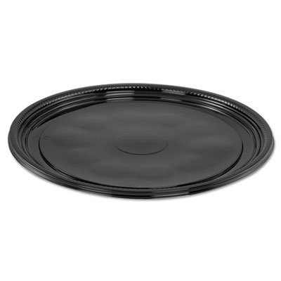 WNA A512PBL Caterline Casuals Thermoformed Platters, PET, Black, 12" Diameter WNAA512PBL