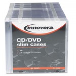 CD/DVD Polystyrene Thin Line Storage Case, Clear, 100/Pack IVR85800
