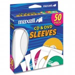 Maxell CD-400 CD/DVD Sleeves (50-Pack) 190135