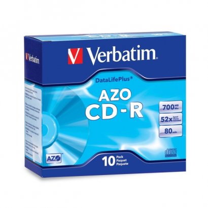 Verbatim CD-R 80MIN 700MB 52x DataLifePlus 10pk Slim Cases 94760