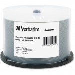 Verbatim CD-R 80MIN 700MB 52x DataLifePlus White Thermal Printable, Hub Printable 50pk Spindle 94795