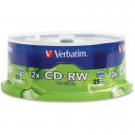 Verbatim CD-RW 80MIN 700MB 4x-12x High Speed 25pk Spindle 95155