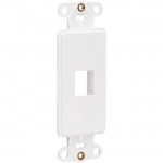 Tripp Lite Center Plate Insert, Decora Style - Vertical, 1 Port N042D-001V-WH