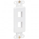 Tripp Lite Center Plate Insert, Decora Style - Vertical, 2 Ports N042D-002V-WH