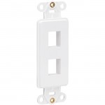 Tripp Lite Center Plate Insert, Decora Style - Vertical, 2 Ports N042D-002V-WH