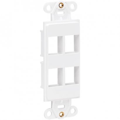 Tripp Lite Center Plate Insert, Decora Style - Vertical, 4 Ports N042D-004V-WH