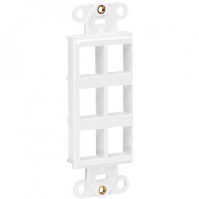 Tripp Lite Center Plate Insert, Decora Style - Vertical, 6 Ports N042D-006V-WH