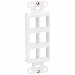 Tripp Lite Center Plate Insert, Decora Style - Vertical, 6 Ports N042D-006V-WH