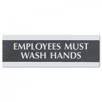 Headline Sign Century Series Office Sign, Employees Must Wash Hands, 9 x 3 USS4782