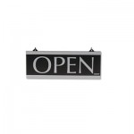 Headline Sign Century Series Reversible Open/Closed Sign, w/Suction Mount, 13 x 5, Black USS4246