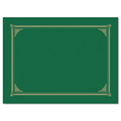 Geographics Certificate/Document Cover, 12 1/2 x 9 3/4, Green, 6/Pack GEO47399