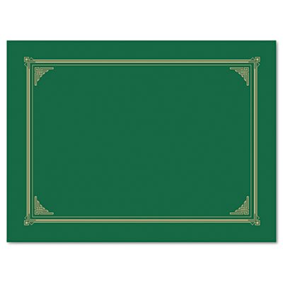 Geographics Certificate/Document Cover, 12 1/2 x 9 3/4, Green, 6/Pack GEO47399