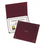 Oxford Certificate Holder, 11 1/4 x 8 3/4, Burgundy, 5/Pack OXF29900585BGD