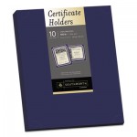Southworth Certificate Holder, Navy, Linen, 105 lbs., 12 x 9-1/2, 10/Pack SOUPF8