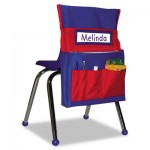 Carson-Dellosa Education 158035 Chairback Buddy Pocket Chart, 15 x 19, Blue/Red CDPCD158035