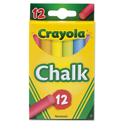 Crayola 510816 Chalk, 6 Assorted Colors, 12 Sticks/Box CYO510816