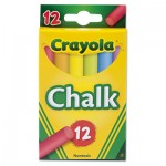 Crayola 510816 Chalk, 6 Assorted Colors, 12 Sticks/Box CYO510816