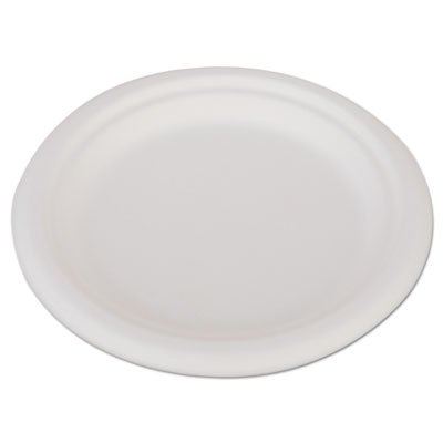 SCH 18110 ChampWare Heavyweight Bagasse Dinnerware, Plate, 6", White, 1000/Carton SCH18110