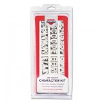 Character Kit, Letters, Numbers, Symbols, White, Helvetica, 258 Pieces COS098233
