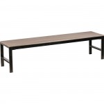 Lorell Charcoal Faux Wood Outdoor Bench 42689