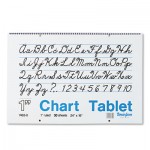 Pacon Chart Tablets w/Cursive Cover, Ruled, 24 x 16, White, 30 Sheets PAC74630